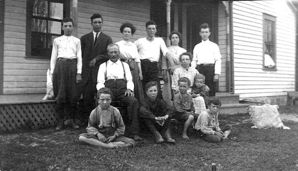 Joseph and Mary Voisin family, about 1912