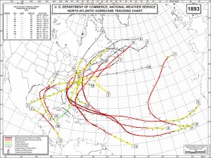 1893 Hurricane Chart